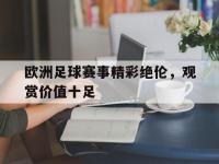 DB体育官方入口-欧洲足球赛事精彩绝伦，观赏价值十足